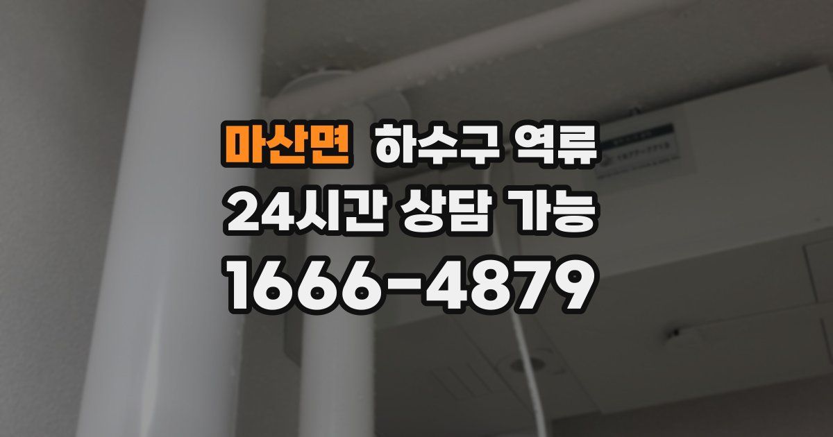 마산면 하수구 역류