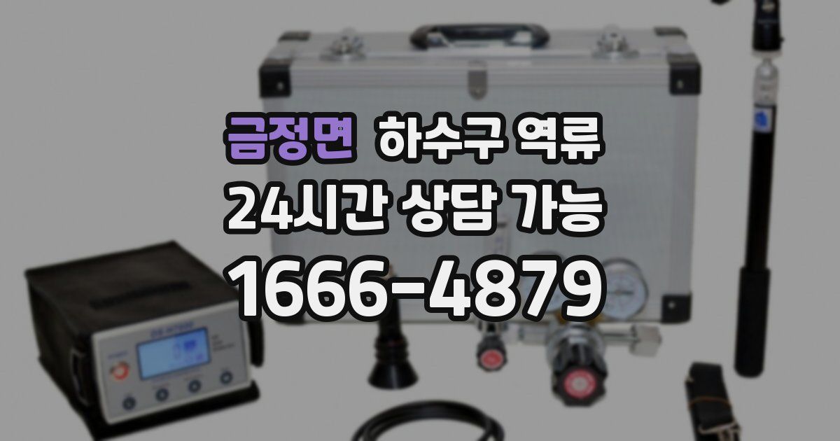금정면 하수구 역류