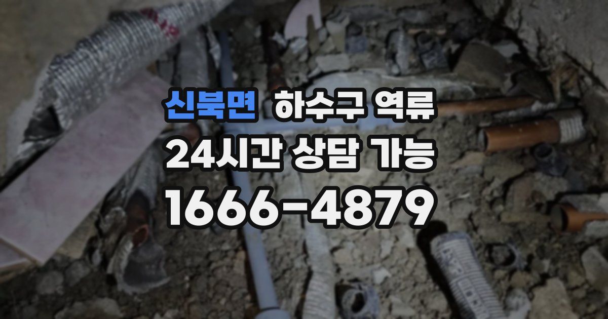 신북면 하수구 역류