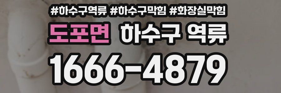 도포면 하수구 역류