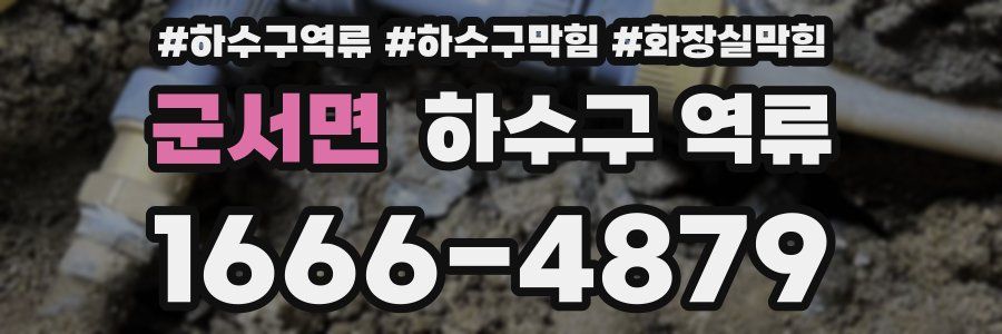 군서면 하수구 역류