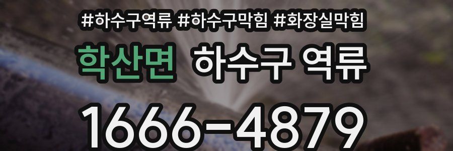 학산면 하수구 역류