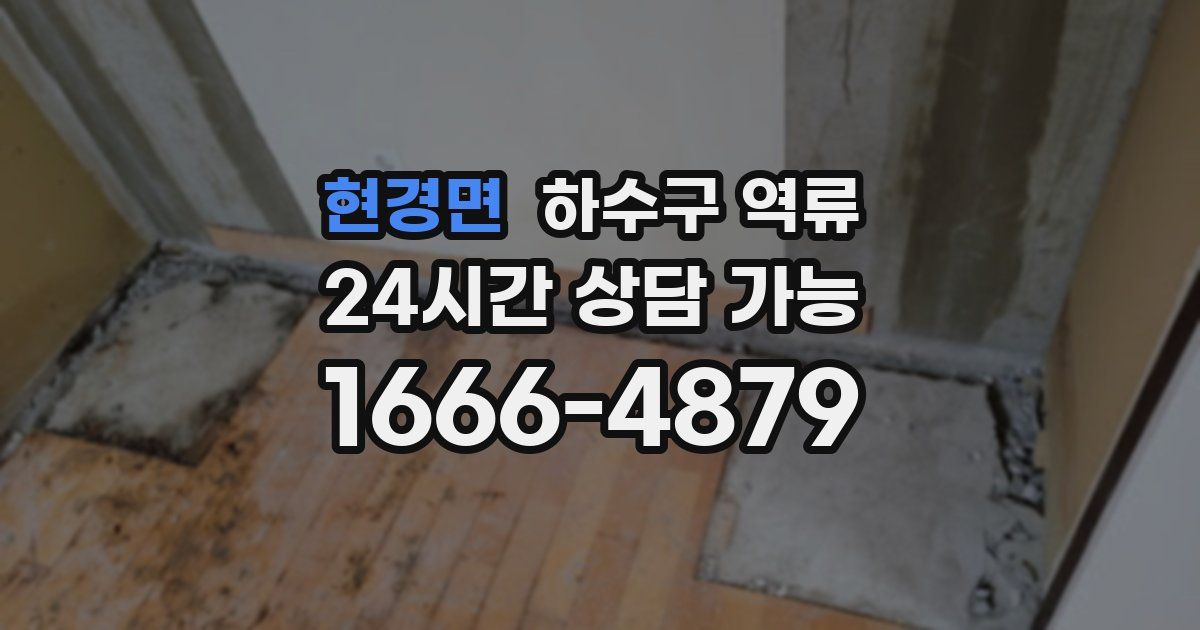 현경면 하수구 역류