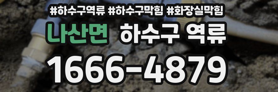 나산면 하수구 역류