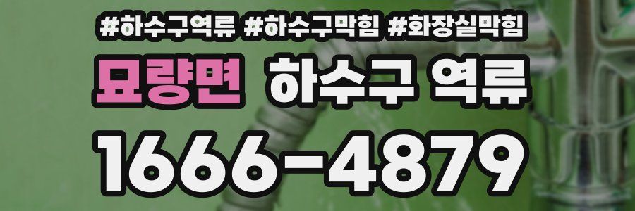 묘량면 하수구 역류