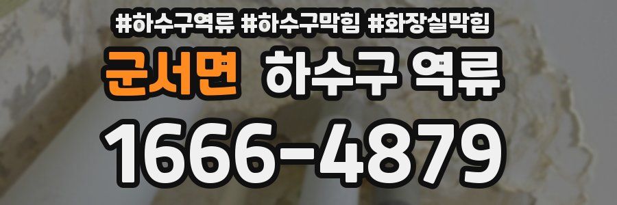 군서면 하수구 역류