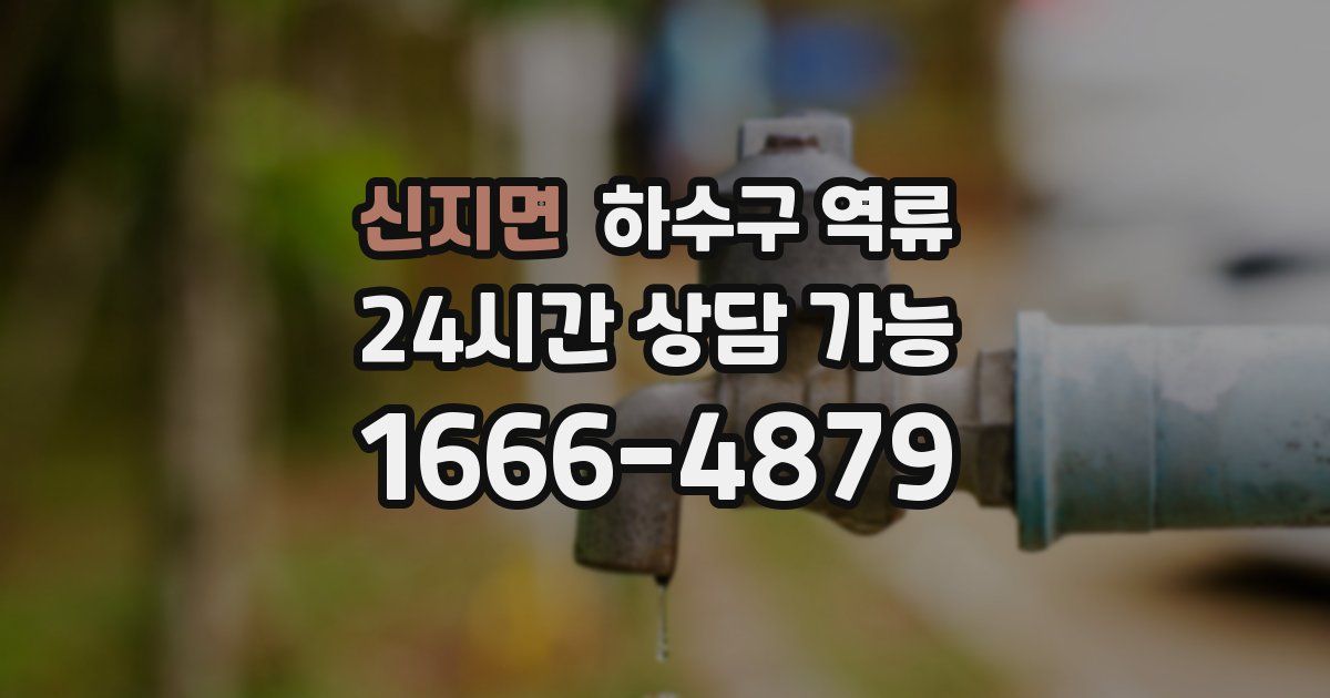 신지면 하수구 역류