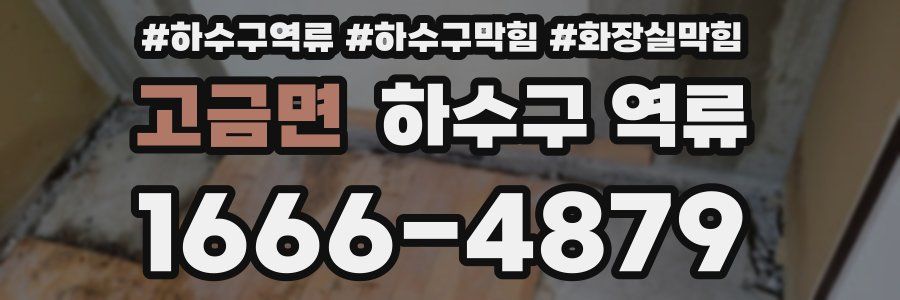 고금면 하수구 역류