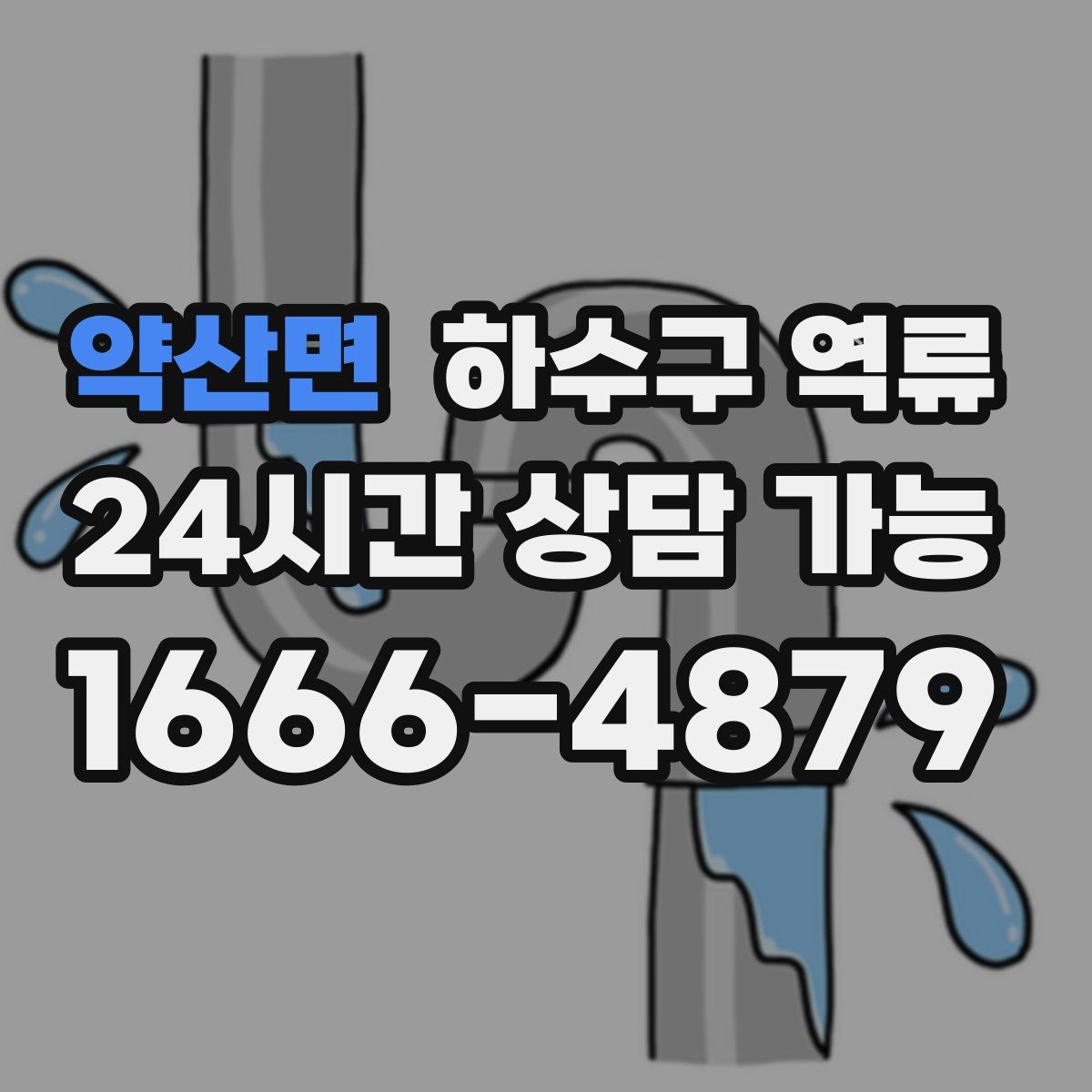 약산면 하수구 역류