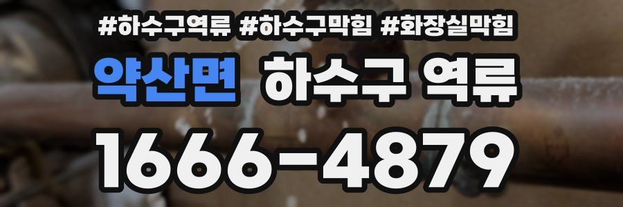 약산면 하수구 역류