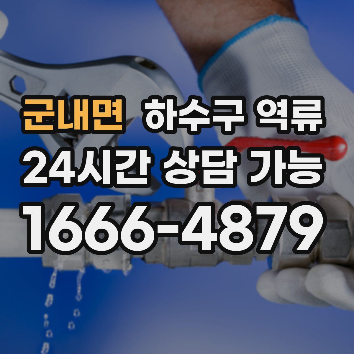 군내면 하수구 역류