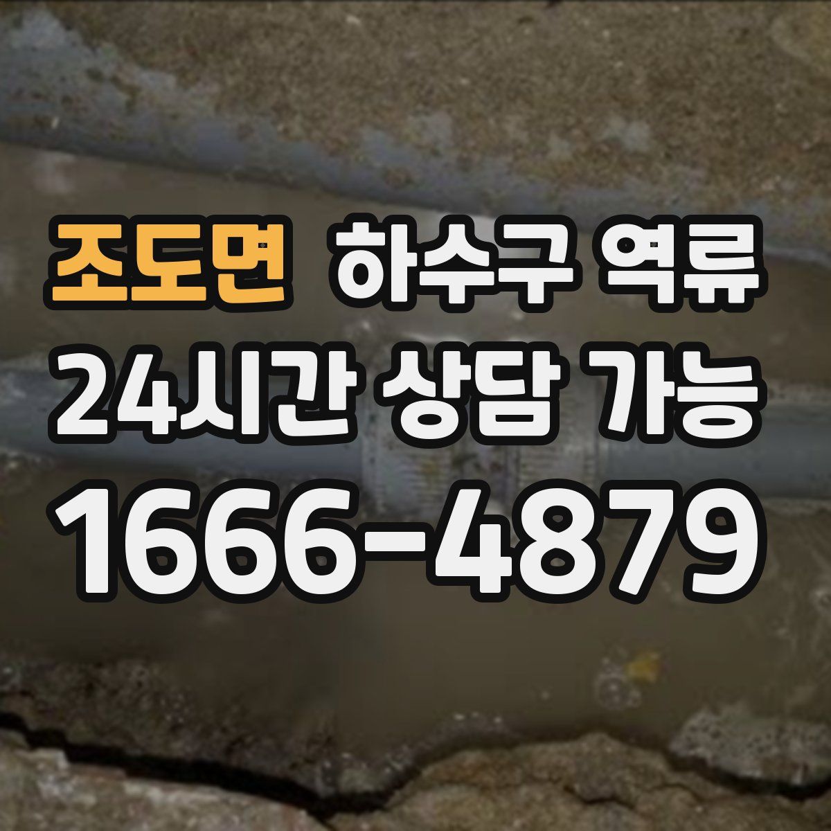 조도면 하수구 역류