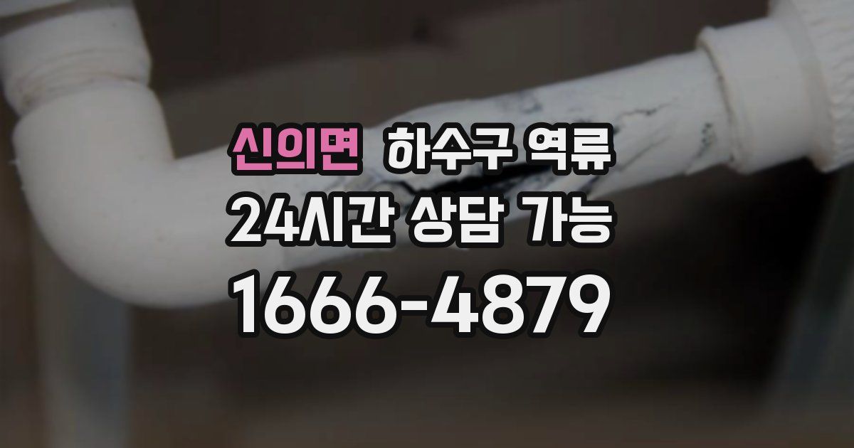 신의면 하수구 역류