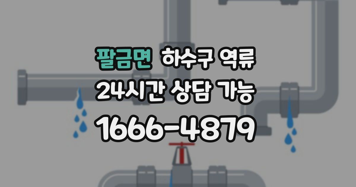 팔금면 하수구 역류