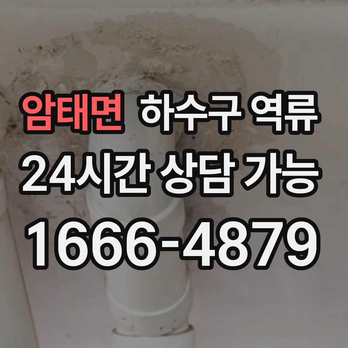 암태면 하수구 역류