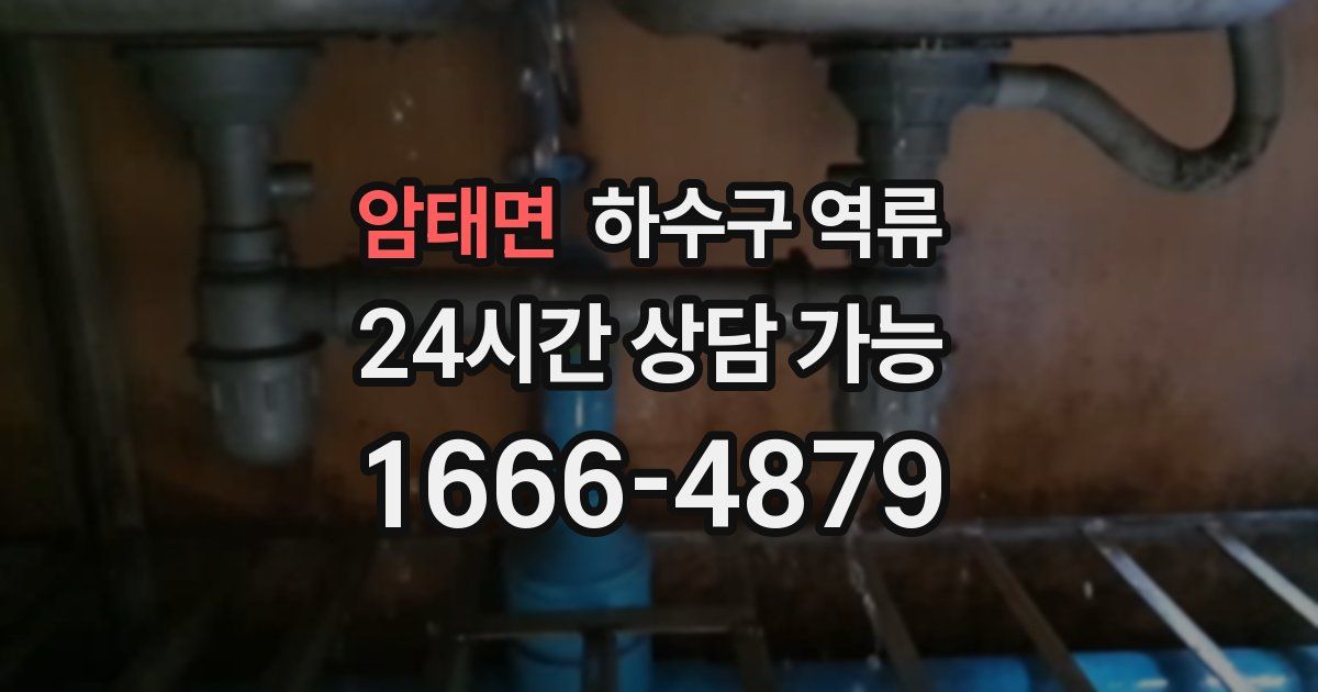 암태면 하수구 역류