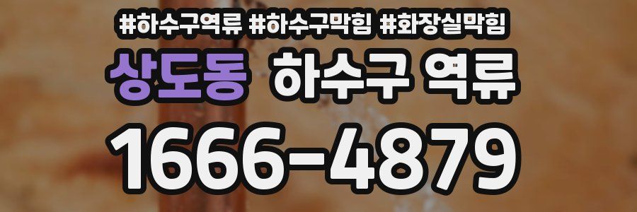 상도동 하수구 역류