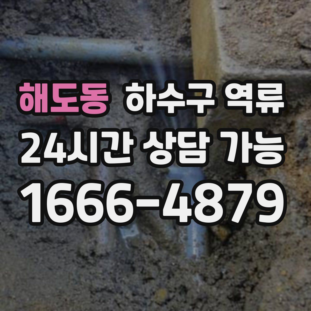 해도동 하수구 역류