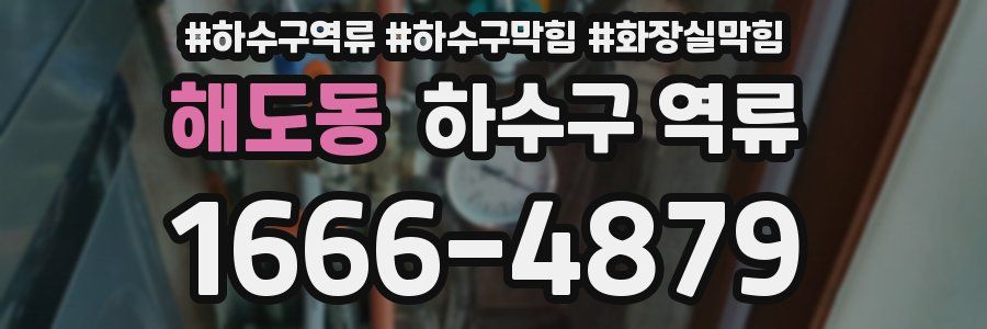 해도동 하수구 역류