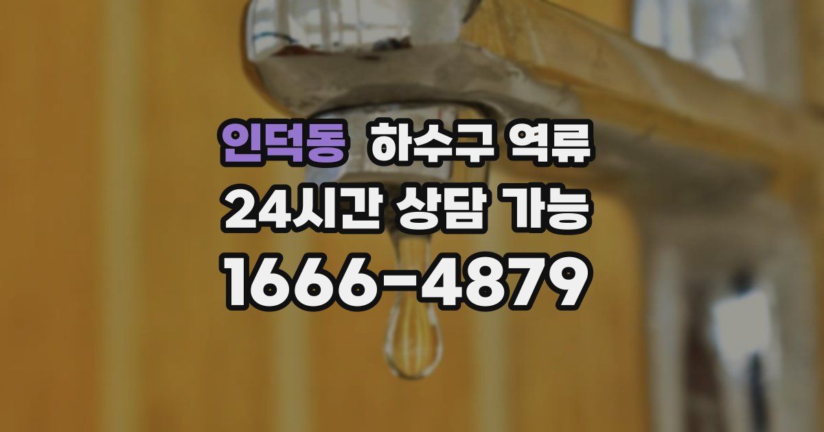 인덕동 하수구 역류