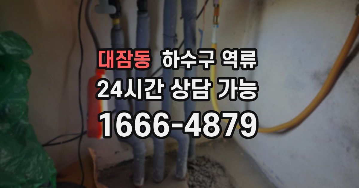 대잠동 하수구 역류