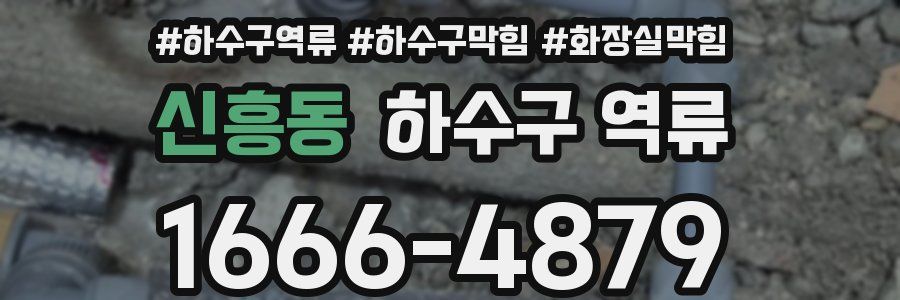 신흥동 하수구 역류