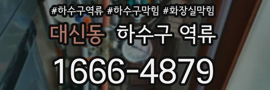 대신동 하수구 역류