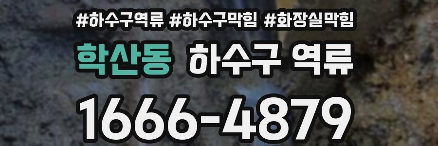 학산동 하수구 역류