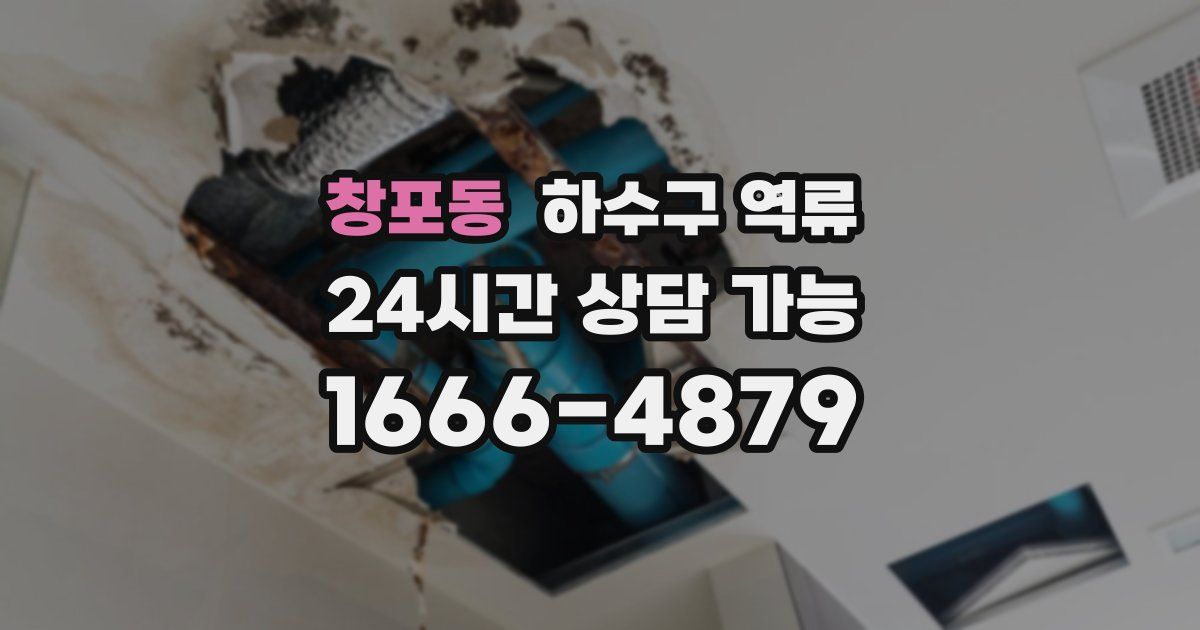 창포동 하수구 역류