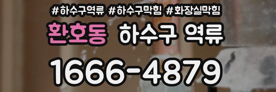 환호동 하수구 역류