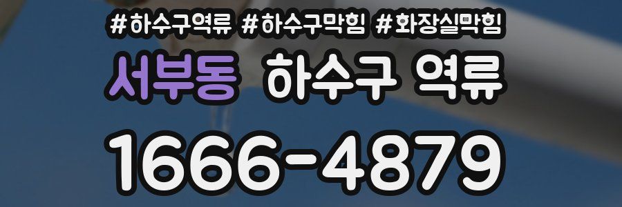 서부동 하수구 역류