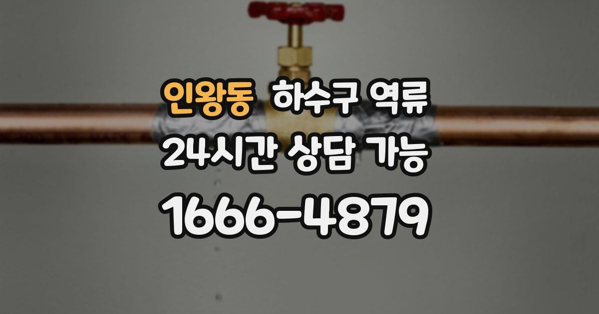 인왕동 하수구 역류