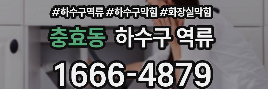 충효동 하수구 역류