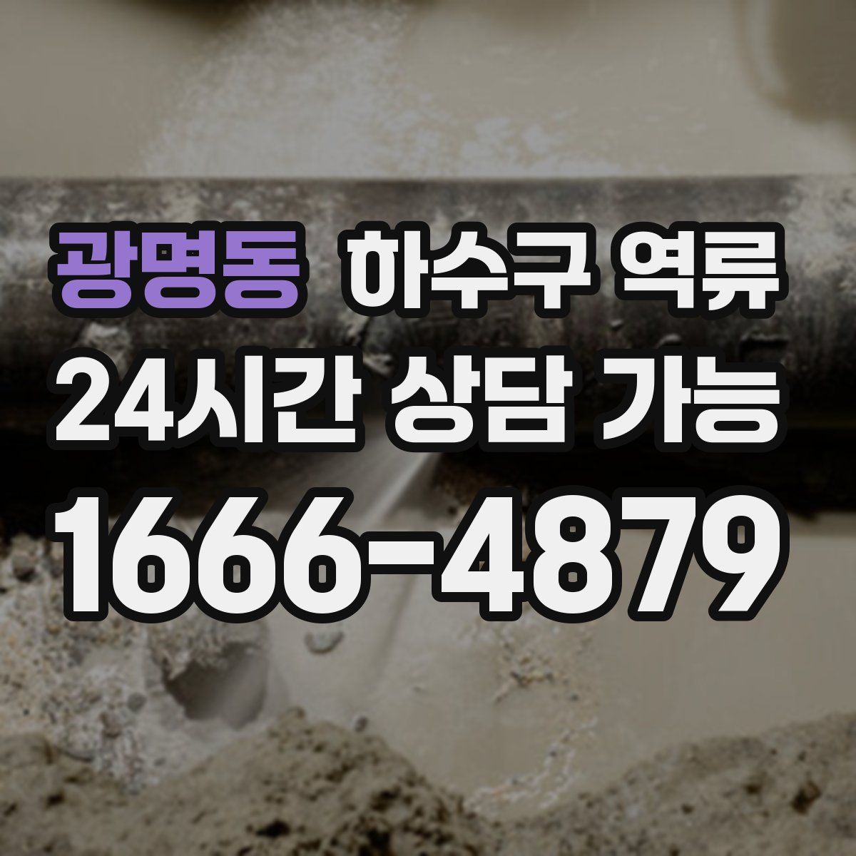 광명동 하수구 역류