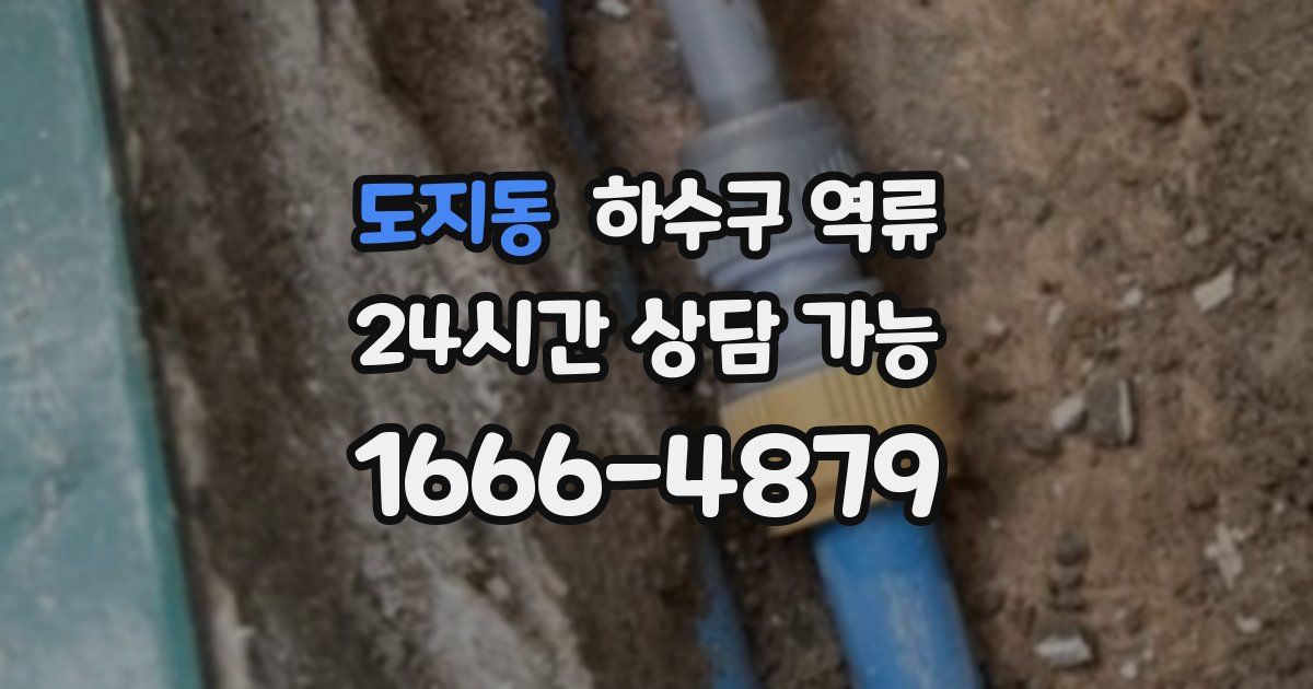 도지동 하수구 역류