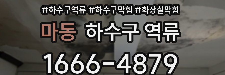 마동 하수구 역류