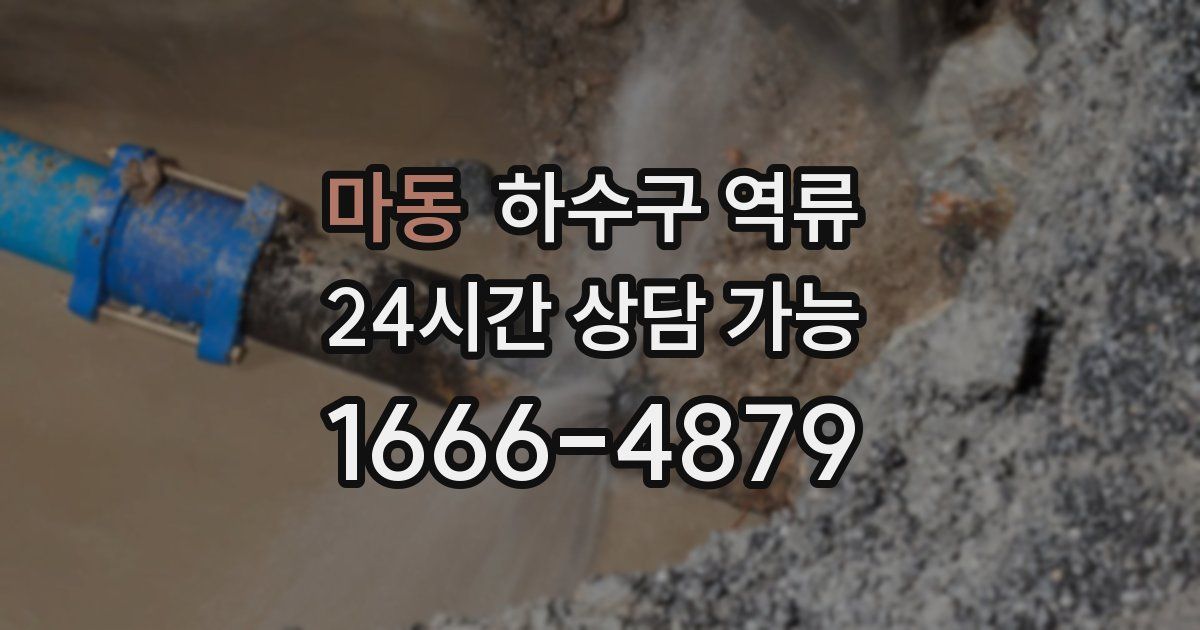 마동 하수구 역류