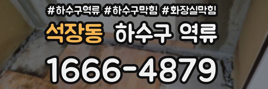 석장동 하수구 역류