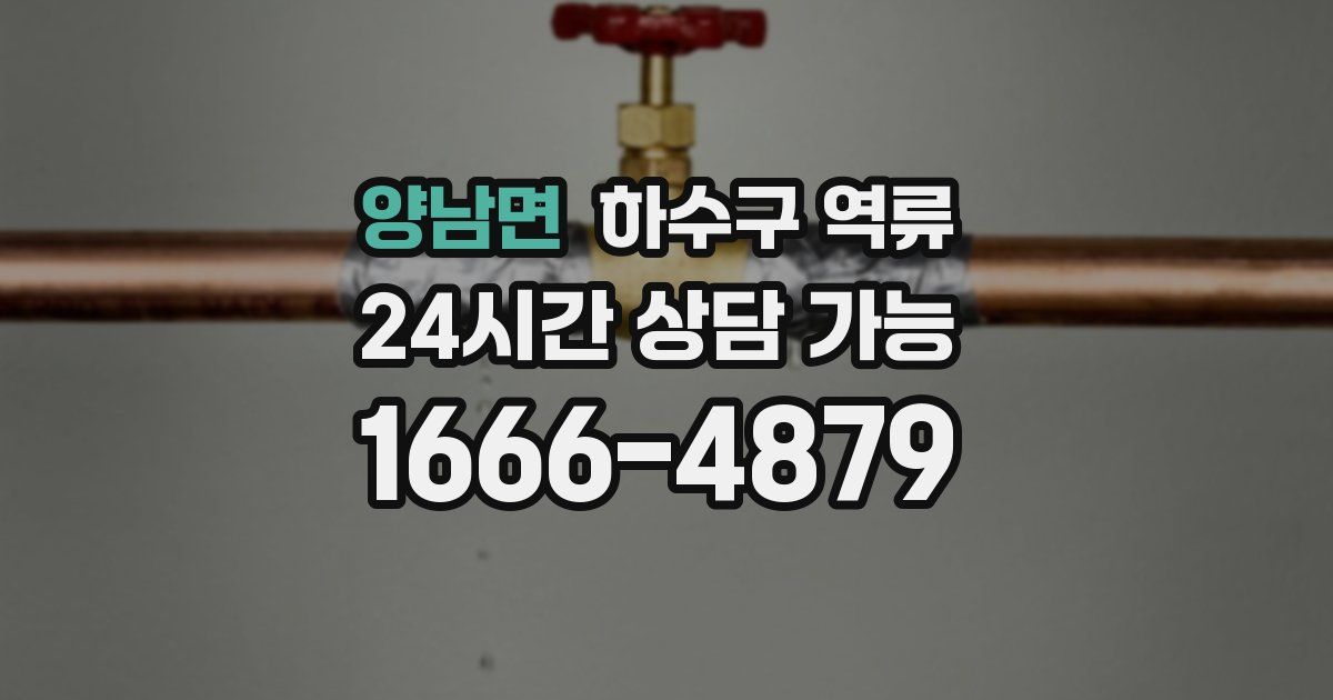 양남면 하수구 역류