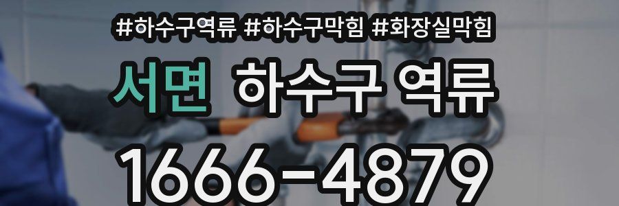 서면 하수구 역류