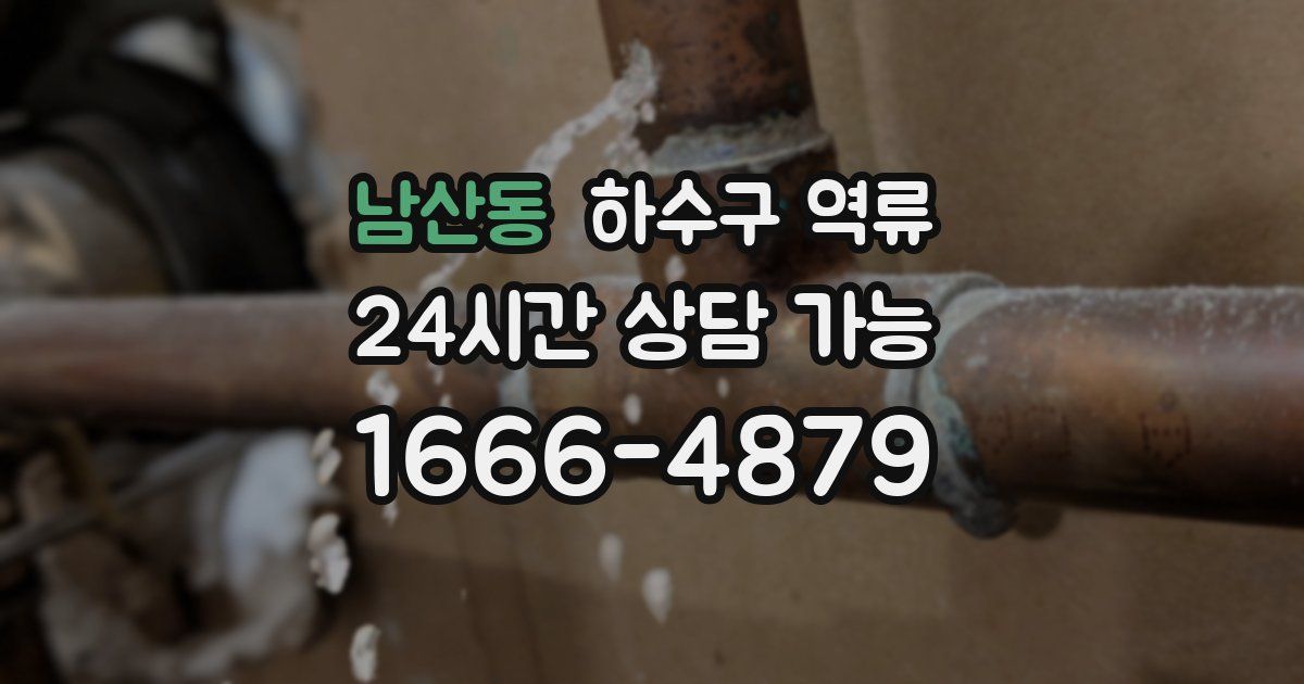 남산동 하수구 역류