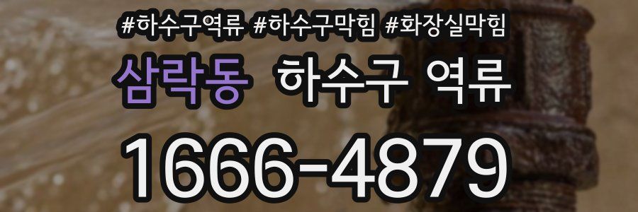 삼락동 하수구 역류