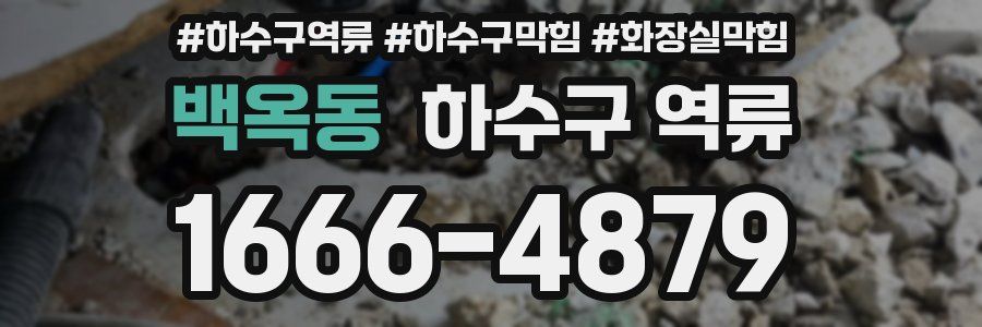 백옥동 하수구 역류