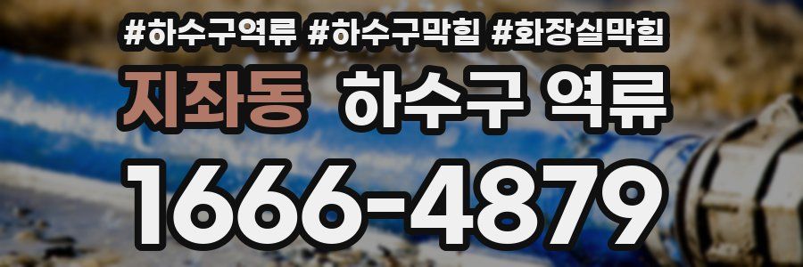 지좌동 하수구 역류