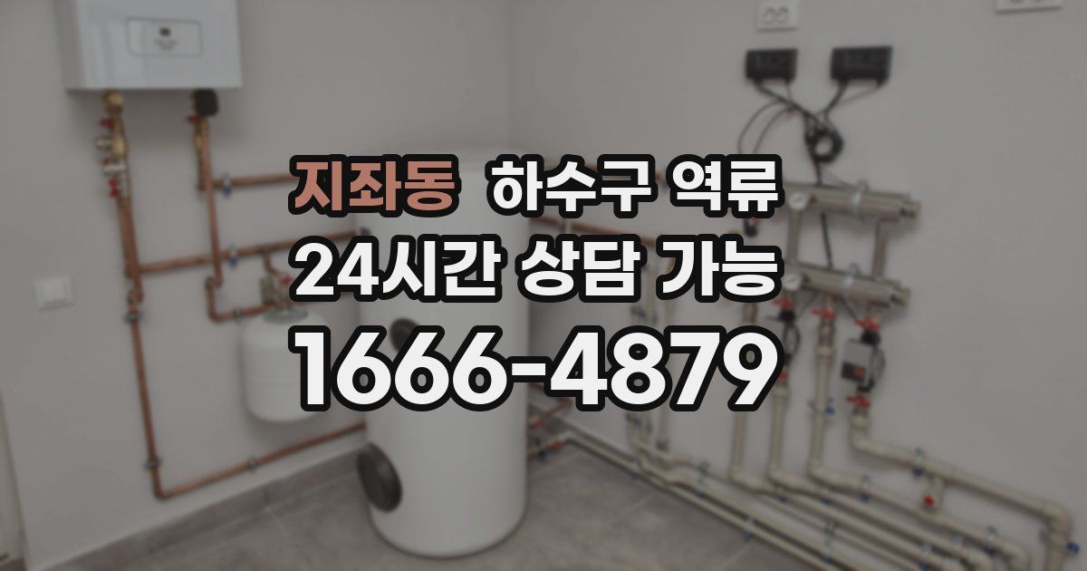 지좌동 하수구 역류