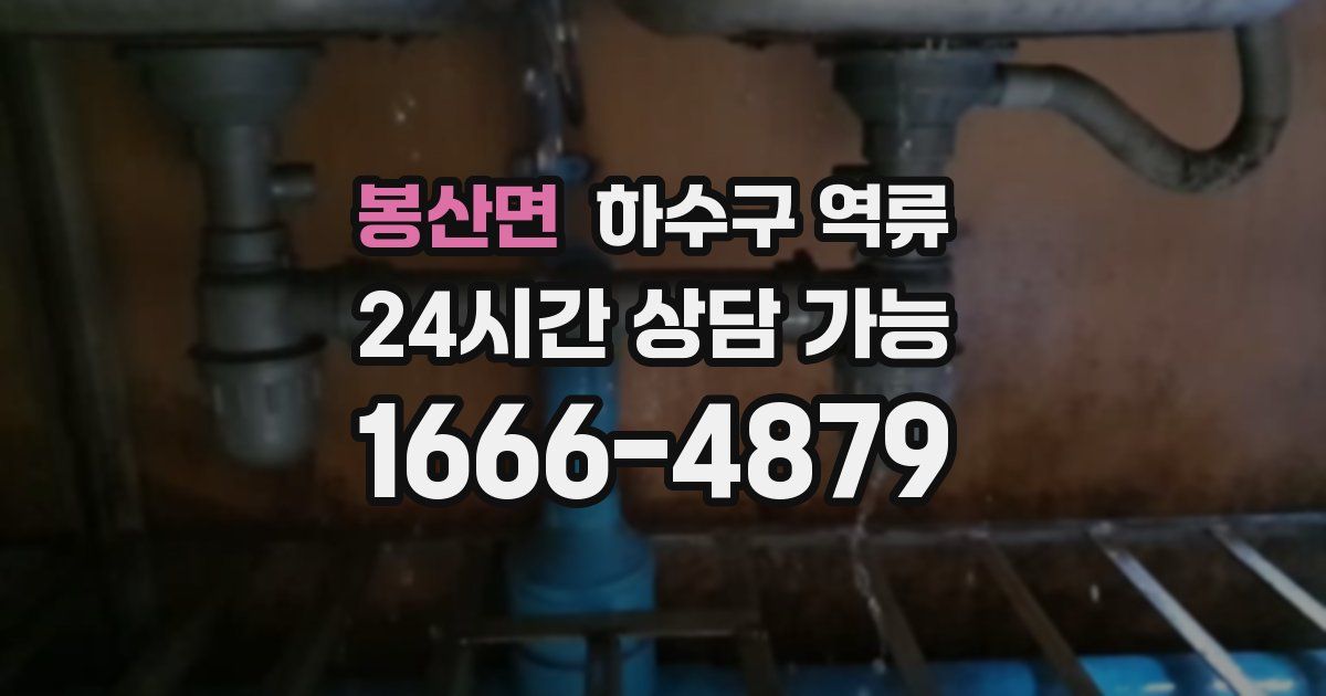 봉산면 하수구 역류