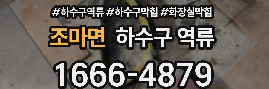 조마면 하수구 역류