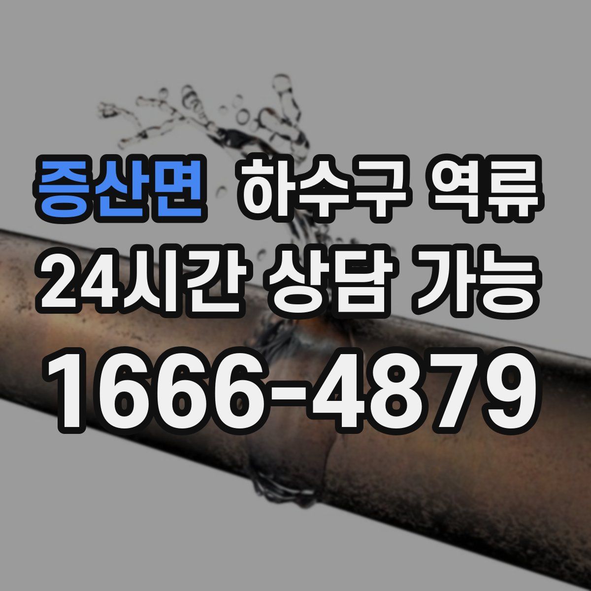 증산면 하수구 역류