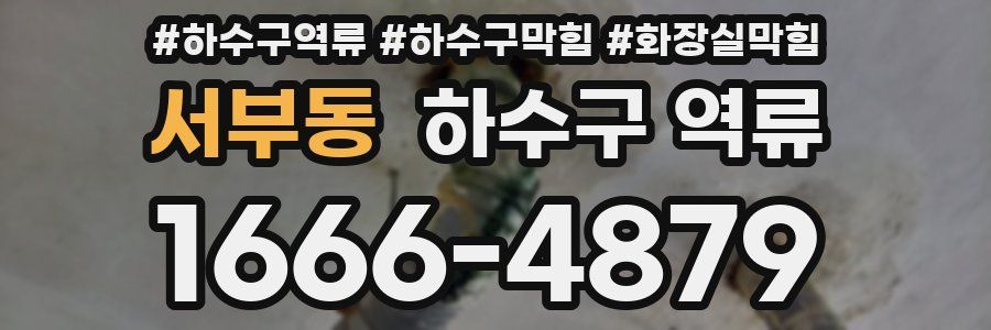 서부동 하수구 역류