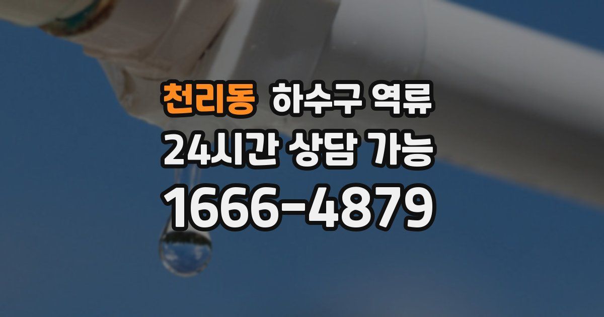 천리동 하수구 역류